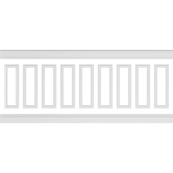 Ekena Millwork Wainscot Paneling Kit, Urethane, 94-1/2 in L, Factory Primed WPKUSQ101P040 - main